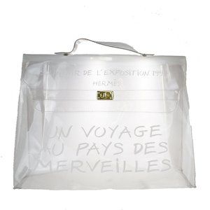 hermes clear vinyl kelly bag replica